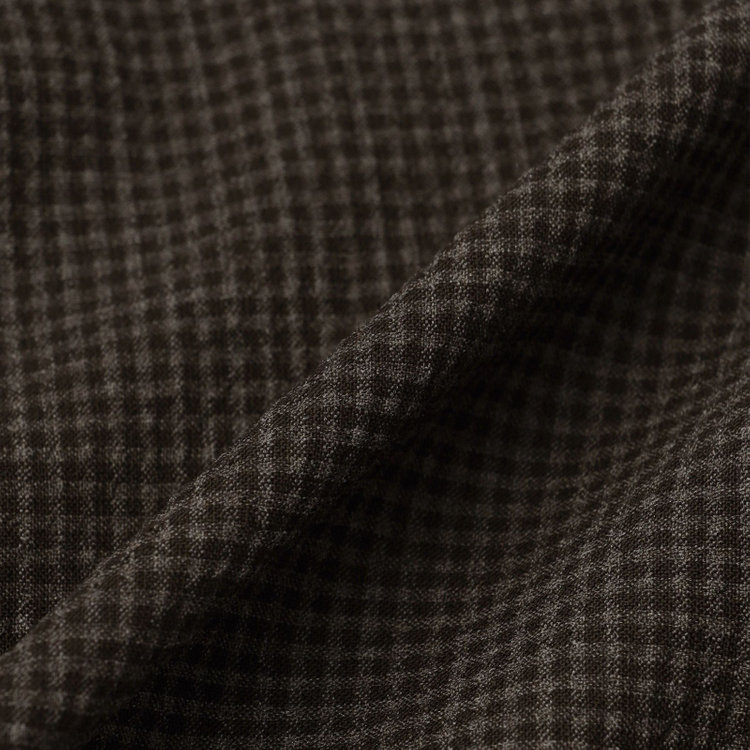 スタンリーブラッカ 【stanley blacker new york】【春夏】2釦段返りジャケット/ブラウン×サッカー 茶中間