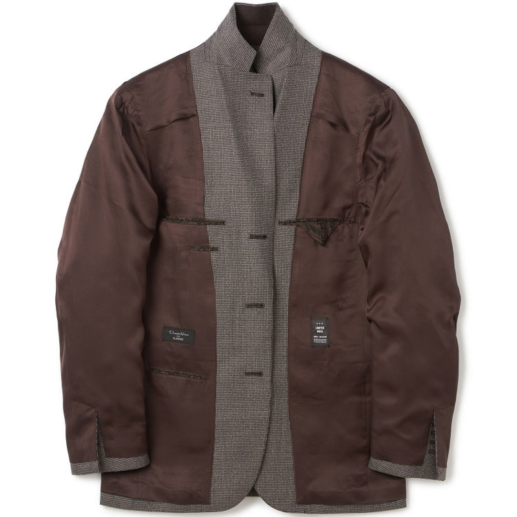 ドナートヴィンチ 【Donato Vinci Italy CLASSICO】【秋冬】3釦段返りスーツ 2タック/ブラウン×ハウンドトゥース/REAL BROWN COLLECTION/NEW ZEALAND LIMITED WOOL/※裾上げ必要 茶中間