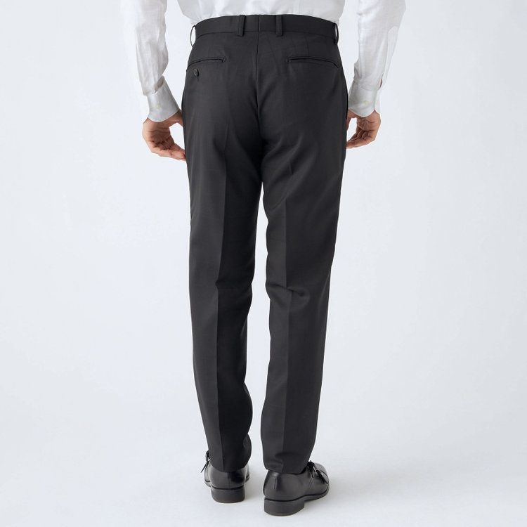 ＪＰ コンフォート 【JOHN PEARSE comfort】【秋冬】2釦シングルスーツ ショートタック/ブラック×シャドーチェック/REAL BLACK/NEW ZEALAND WOOLSHOWER CLEAN/SustainaBee Wool/※裾上げ必要 黒