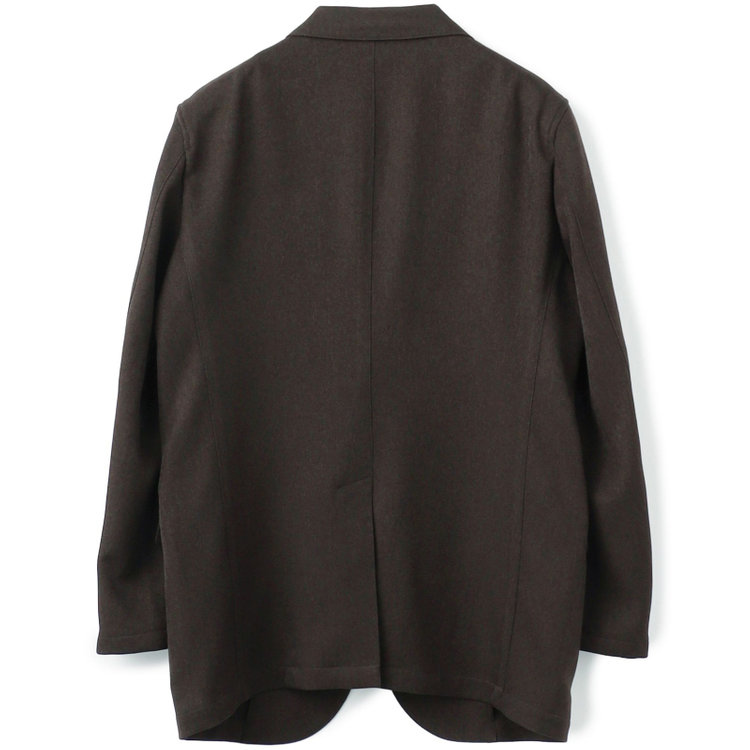 ＵＷＳ ＷＯＲＫ 【UWS】【年間】ビジカジセットアップ 2釦ジャケット /ブラウン×メランジ調 /ウォッシャブル /ストレッチ 茶濃色