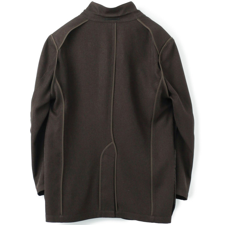 ＵＷＳ ＷＯＲＫ 【UWS】【年間】ビジカジセットアップ 2釦ジャケット /ブラウン×メランジ調 /ウォッシャブル /ストレッチ 茶濃色