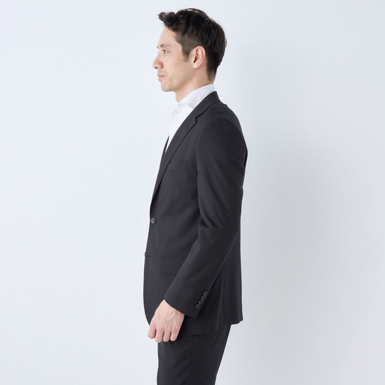 ドナートヴィンチウォモ 【THE 神 SUIT】【Donato Vinci Italy UOMO】【春夏】2釦シングルスーツ 0タック/ブラック/NEW ZEALAND WOOL SUPER170'S/※裾上げ必要 黒