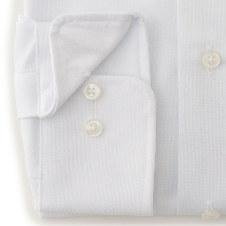 ジョンピアースブラック 【JOHN PEARSE Black】【ノーアイロン】ボタンダウンドレスワイシャツ/ホワイト/ULTRA MOVE「ニット素材」「ノーアイロン」「ストレッチ」「高通気性」 白