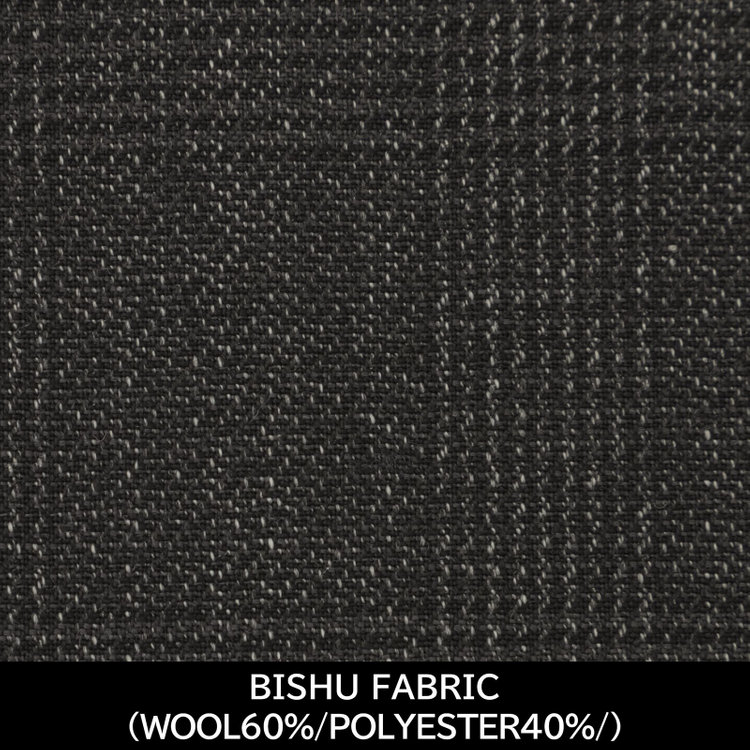 ＪＰ コンフォート 【パターンオーダー】【JOHN PEARSE comfort 6釦2掛ダブル】【秋冬】スーツ/BISHU FABRIC/グレー×グレンチェック(WOOL60% POLYESTER40%) グレー系(灰)