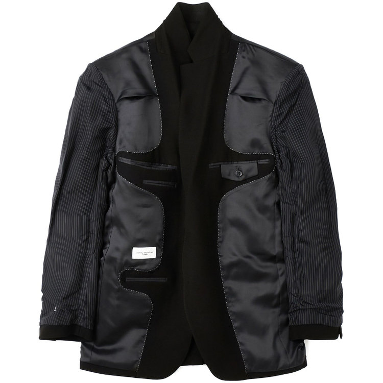 ジョンピアース 【JOHN PEARSE】【秋冬】濃染加工/2釦シングルフォーマルスーツ 0タックパンツ/アジャスター付き/※裾上げ必要 黒