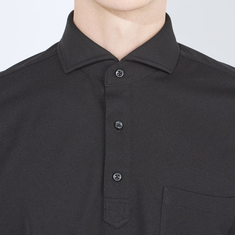 ＪＰコンフォート ネイビー 【発送在庫あり】【WEB限定】【半袖】【JOHN PEARSE comfort navy】カッタウェイビズポロシャツ プルオーバータイプ/ブラック/ULTRA MOVE「ニット素材」「ノーアイロン」「ストレッチ」「高通気性」 黒