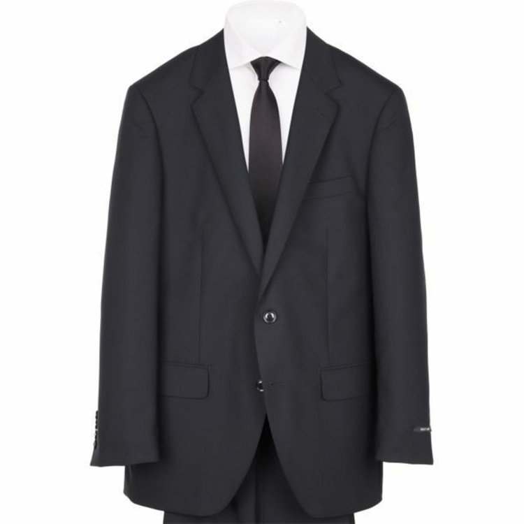 ＪＰセレクトライン 【JOHN PEARSE Black SELECT LINE】【年間】2釦シングルスーツ/ブラック×ドビー/SHOWER CLEAN 黒