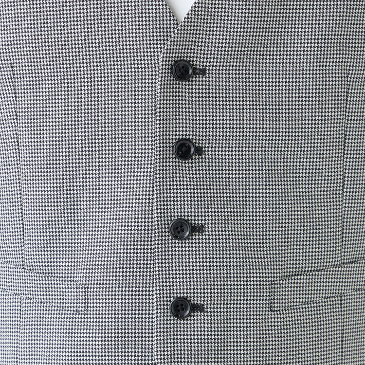 ソノタ（KONAKA用） 【年間】ジレ(ベスト)/グレー＆ブラック×ハウンドトゥース グレー中間