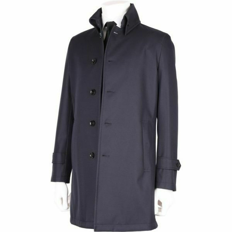 ソノタ（KONAKA用） 【PATRIZIO LORENTINI】【ナポレオンカラー】新素材コート/ネイビー×ドビーソリッド ネイビー系(紺)