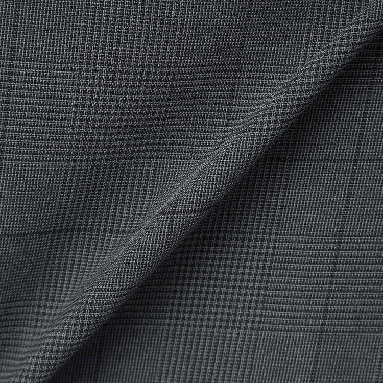 ジョンピアース 【発送在庫あり】【ファブリーズ認定！抗菌消臭加工】【JOHN PEARSE White】【春夏】1タックパンツ/グレー×グレンチェック/ULTRA MOVE/ウエストムーブ仕様/※裾上げ必要 グレー中間