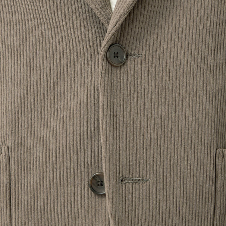 ＪＰコンフォート ネイビー 【JOHN PEARSE comfort navy】【秋冬】2釦シングルジャケット セットアップ対応/ブラウン×トリコットコーデュロイ/ULTRA MOVE/ ウォッシャブル 茶淡色