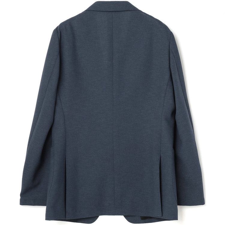ＪＰコンフォート ネイビー  【JOHN PEARSE comfort navy】【春夏】2釦シングルジャケット/ブルー×ドットエアー＆カラミ織り 青中間