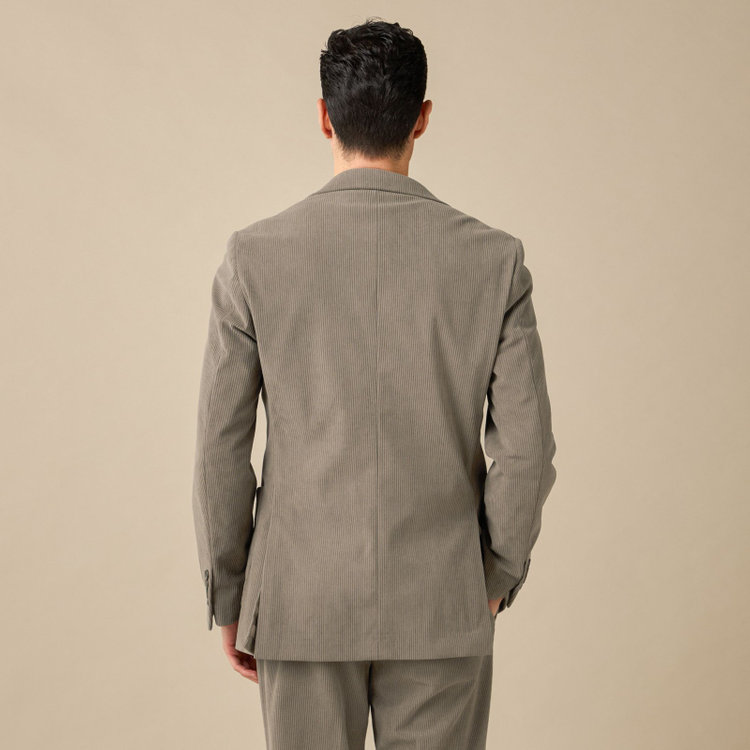 ＪＰコンフォート ネイビー 【JOHN PEARSE comfort navy】【秋冬】2釦シングルジャケット セットアップ対応/ブラウン×トリコットコーデュロイ/ULTRA MOVE/ ウォッシャブル 茶淡色
