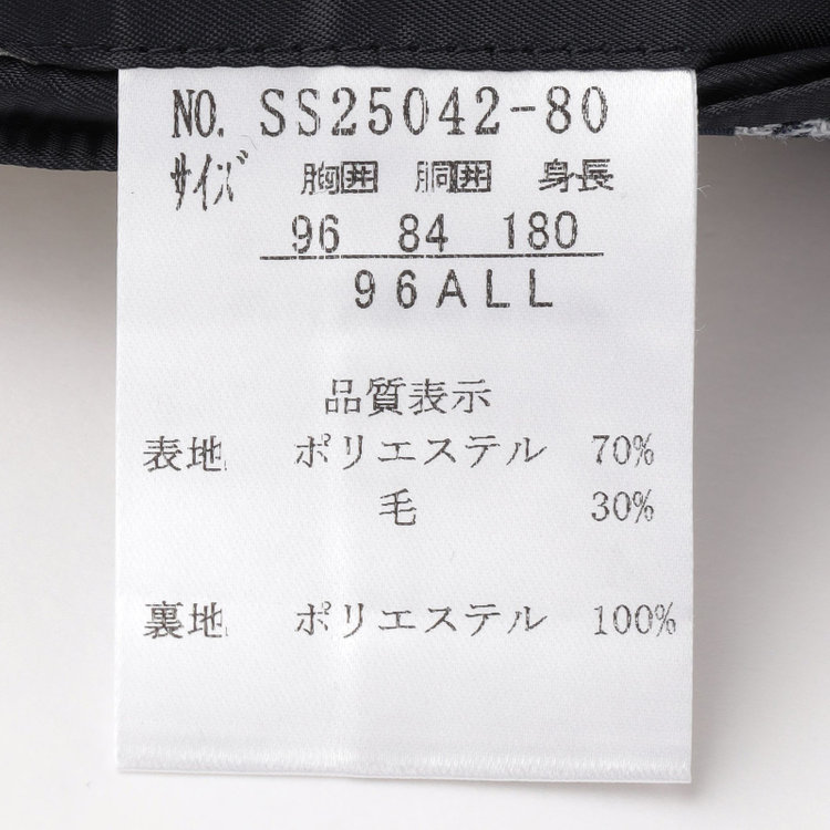 スタンリーブラッカ 【stanley blacker new york】【春夏】3釦段返りシングルジャケット/ネイビー＆サックス×ハウンドトゥース 紺中間