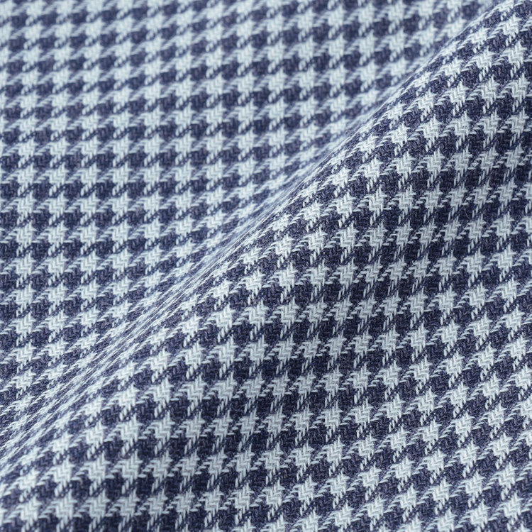 スタンリーブラッカ 【stanley blacker new york】【春夏】3釦段返りシングルジャケット/ネイビー＆サックス×ハウンドトゥース 紺中間