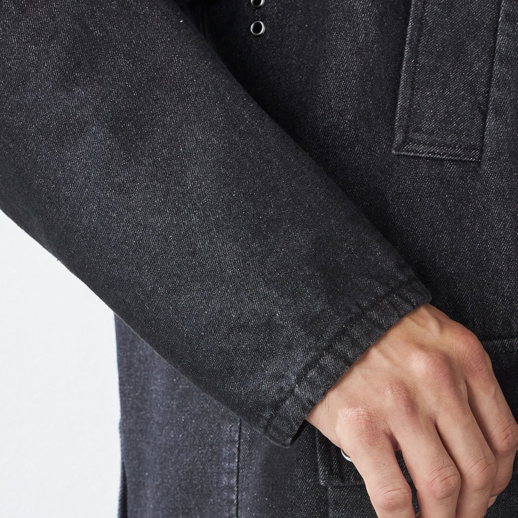 スタンリーブラッカ 【stanley blacker new york】【秋冬】デニムハンティングジャケット/ブラック 黒