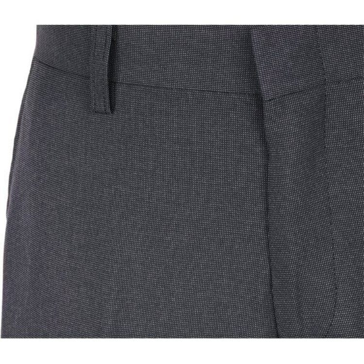 ハイスペックモーション 【HIGH SPEC MOTION】【通年】 ノータックパンツ スリム / ダークグレー×ピンドット / ウォッシャブル ※裾直し必要 グレー濃色