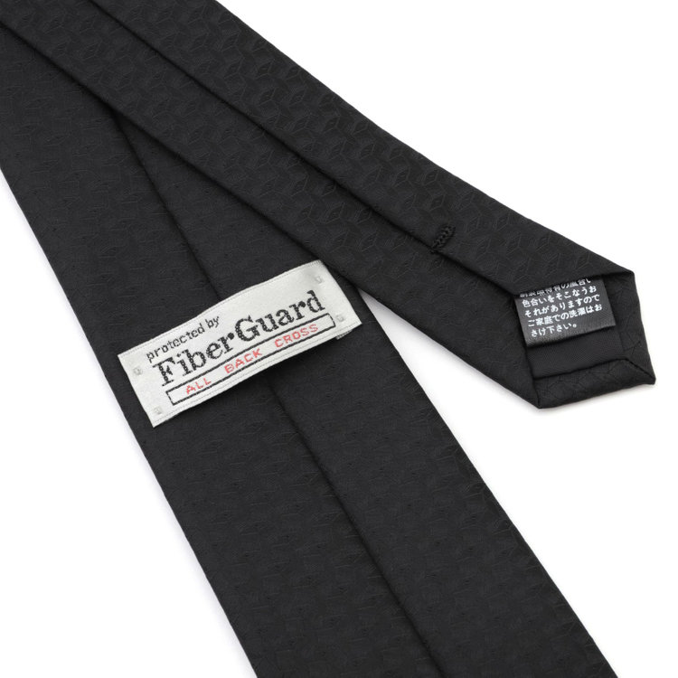 ソノタ（KONAKA用） 【お葬式】フォーマルネクタイ 7.0cm幅/ブラック×小紋柄 黒