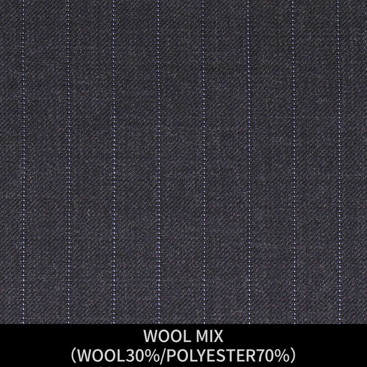 ジョンピアース 【パターンオーダー】【JOHN PEARSE WHITE 3釦】【秋冬】スーツ/WOOL MIX/グレー×ストライプ(WOOL30%/POLYESTER70%) グレー系(灰)