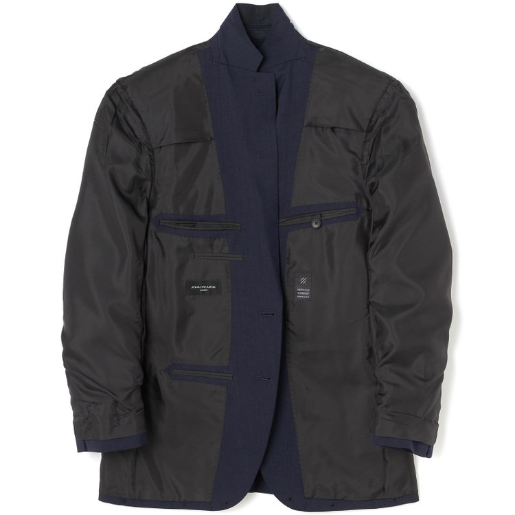 ＪＰセレクトライン 【JOHN PEARSE Black SELECT LINE】【春夏】2釦シングルスーツ ノータックパンツ / ネイビー / 形状安定 /SHOWER CLEAN ※裾直し必要 紺中間