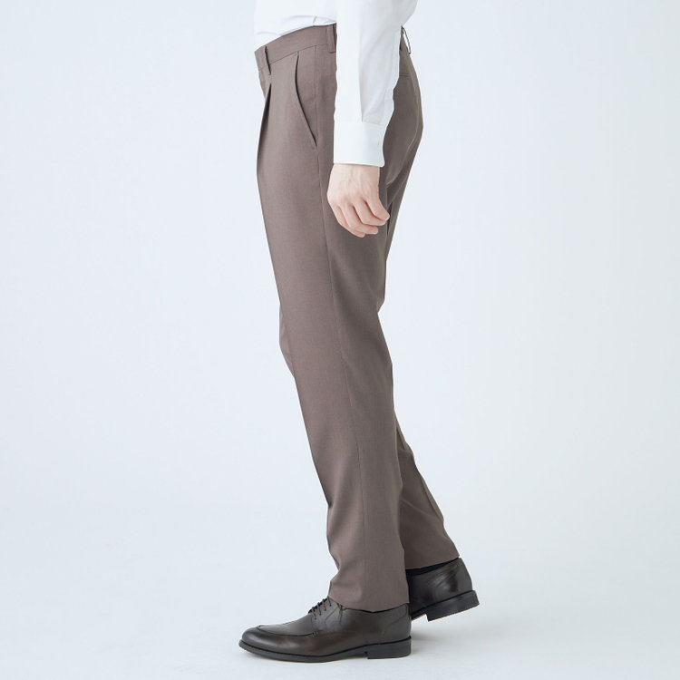 ソノタ（KONAKA用） 【春夏】 1タックパンツ/ブラウン/※裾上げ必要 茶中間