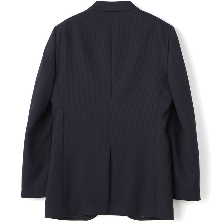 ハイスペックモーション 【HIGH SPEC MOTION】【年間】2釦シングルスーツ 0タック/ネイビー×シャドーストライプ/パンツウォシャブル/※裾上げ必要 紺濃色