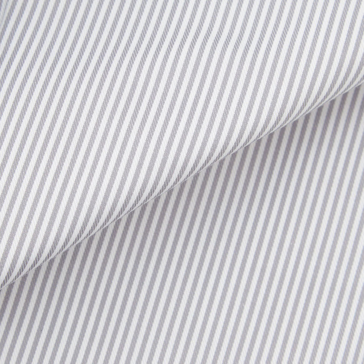 ドナートヴィンチウォモ 【Donato Vinci Italy Uomo】【スタイリッシュ】ボタンダウンワイシャツ/ホワイト＆グレー×ストライプ/「ULTRA MOVE COTTON」ノーアイロン・ストレッチ・コットン100% グレー淡色
