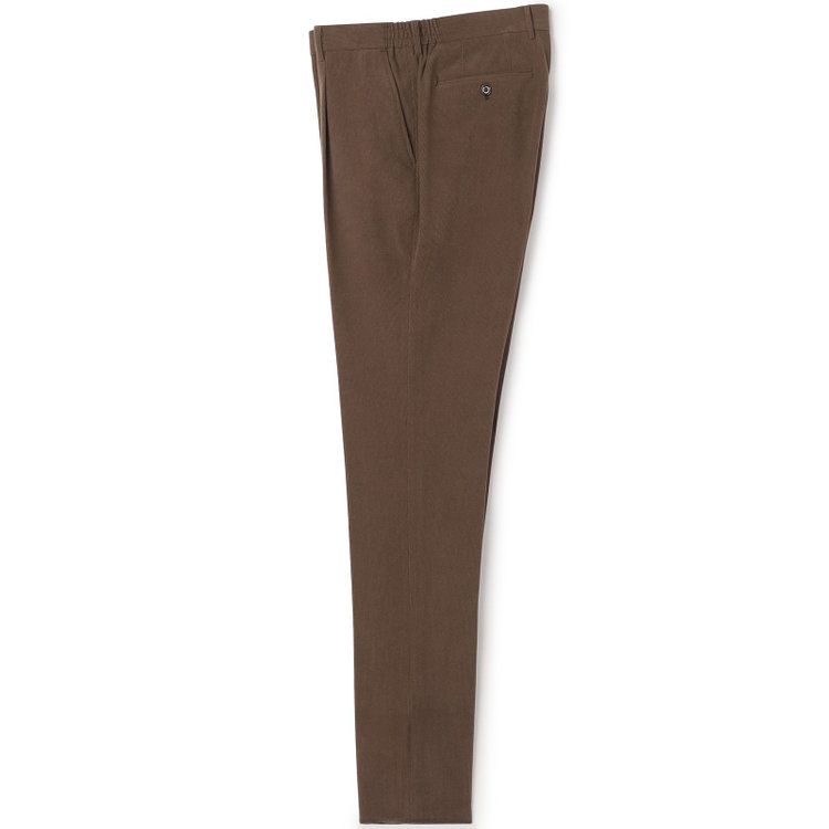 スタンリーブラッカ 【stanley blacker new york】【秋冬】ハイブリッドコーデュロイスラックス/裾上げ必要 茶中間