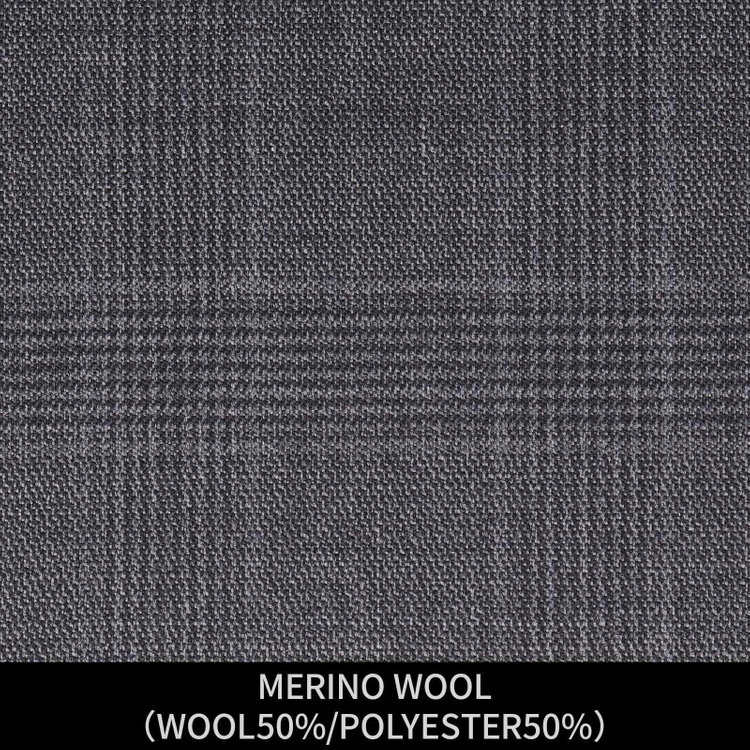 ジョンピアース 【パターンオーダー】【JOHN PEARSE WHITE 3釦】【秋冬】スーツ/MERINO WOOL/グレー×チェック(WOOL50%/POLYESTER50%) グレー系(灰)