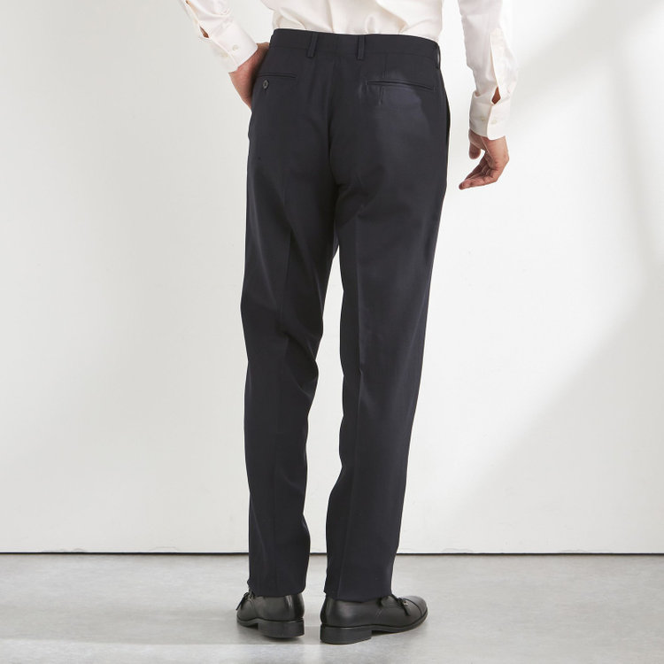 ＪＰセレクトライン 【JOHN PEARSE Black SELECT LINE】【年間】2釦シングルスーツ 0タック/ネイビー×ソリッド/ULTRA TOUGH S/SHOWER CLEAN/※裾直し必要 紺濃色