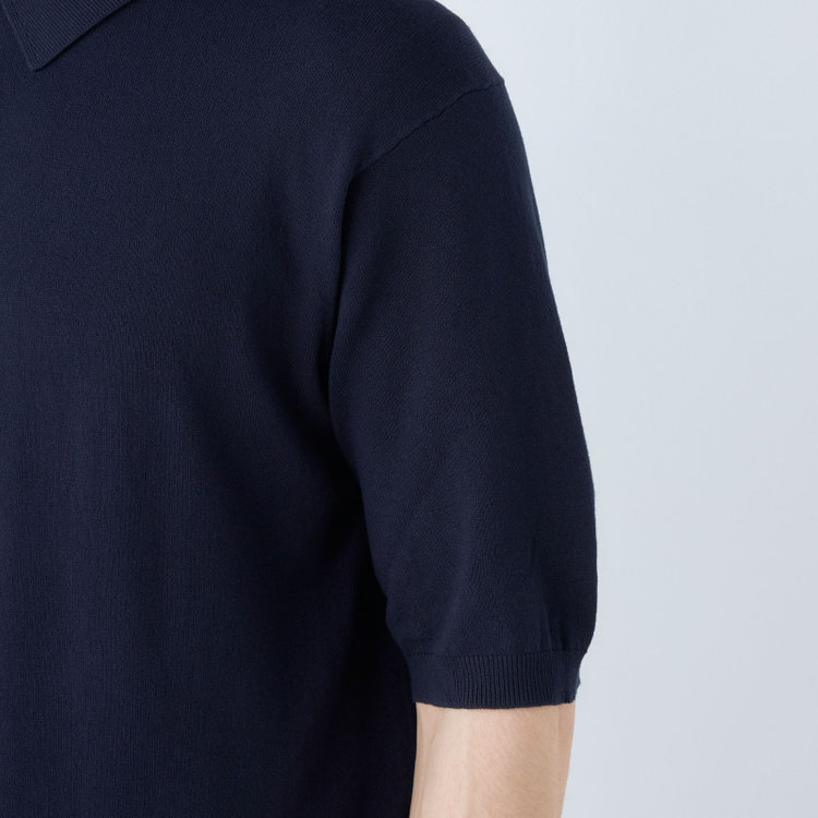 ＪＰコンフォート ネイビー 【半袖】ニットポロシャツ/ネイビー 紺中間