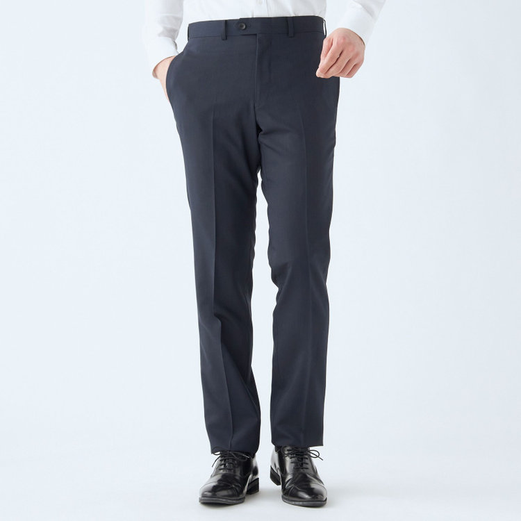ドナートヴィンチウォモ 【Donato Vinci Italy UOMO】【春夏】2釦シングルスーツ 0タック/ネイビー×シャドーストライプ/NEW ZEALAND WOOL/REAL NAVY/COOL REFLECTION/SustainaBee Wool/※裾上げ必要 紺中間