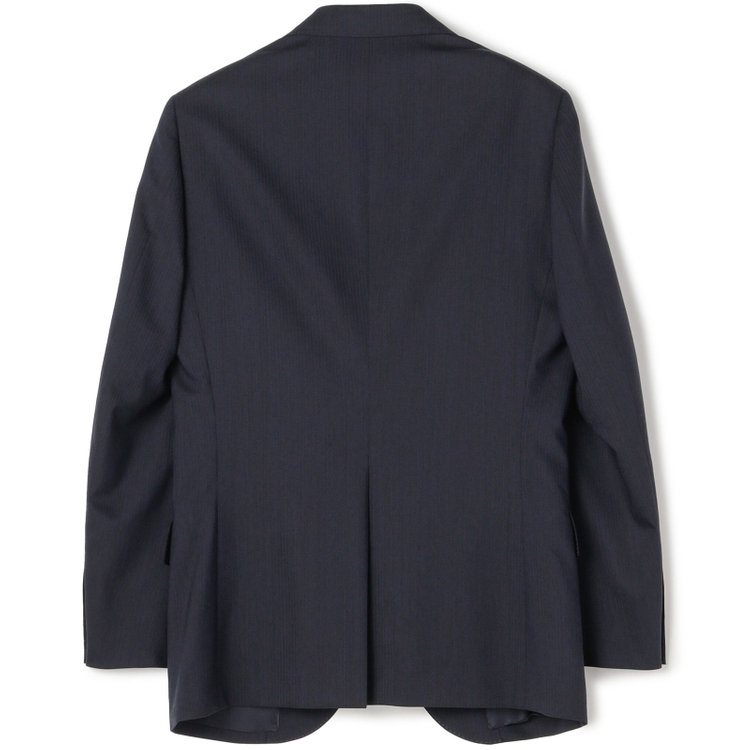 ドナートヴィンチウォモ 【Donato Vinci Italy UOMO】【春夏】2釦シングルスーツ 0タック/ネイビー×シャドーストライプ/NEW ZEALAND WOOL/REAL NAVY/COOL REFLECTION/SustainaBee Wool/※裾上げ必要 紺中間