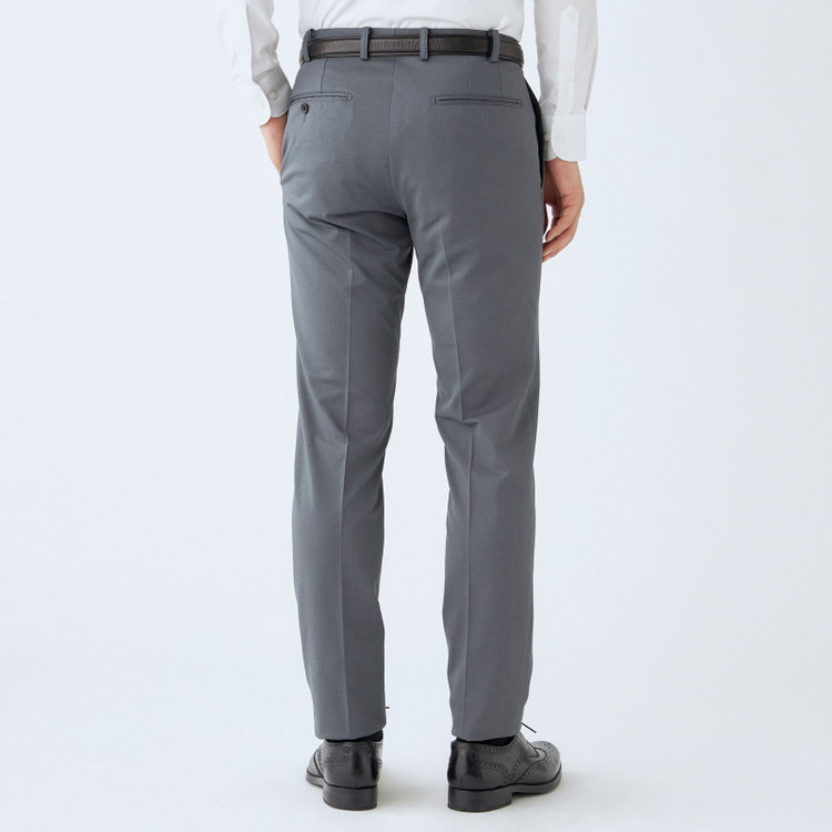 ＪＰ コンフォート 【JOHN PEARSE comfort navy】【春夏】機能性ポリエステル 1タックパンツ/グレー/ウエストシャーリング仕様/ULTRA MOVE/RIRANCHA/※裾上げ必要 グレー中間