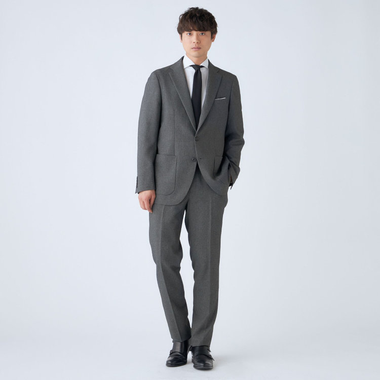 ハイスペックモーション 【HIGH SPEC MOTION】【春夏】ポリエステル2釦シングルジャケット/グレー グレー濃色