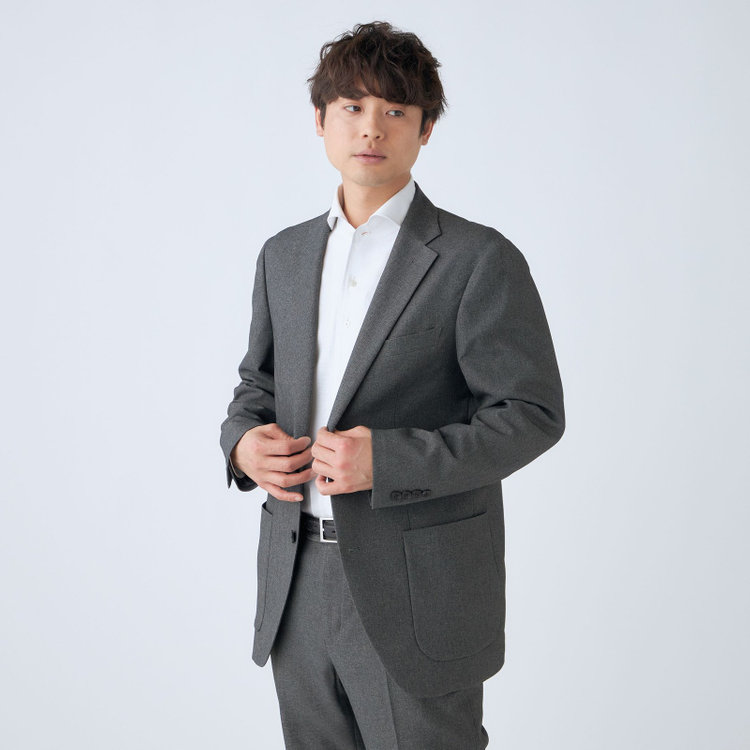ハイスペックモーション 【HIGH SPEC MOTION】【春夏】ポリエステル2釦シングルジャケット/グレー グレー濃色
