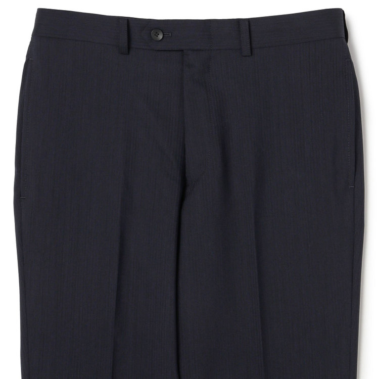 ドナートヴィンチウォモ 【Donato Vinci Italy UOMO】【春夏】2釦シングルスーツ 0タック/ネイビー×シャドーストライプ/NEW ZEALAND WOOL/REAL NAVY/COOL REFLECTION/SustainaBee Wool/※裾上げ必要 紺中間
