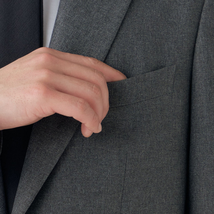 ハイスペックモーション 【HIGH SPEC MOTION】【春夏】ポリエステル2釦シングルジャケット/グレー グレー濃色