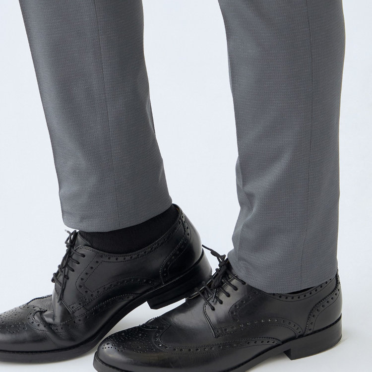 ＪＰ コンフォート 【JOHN PEARSE comfort navy】【春夏】機能性ポリエステル 1タックパンツ/グレー/ウエストシャーリング仕様/ULTRA MOVE/RIRANCHA/※裾上げ必要 グレー中間