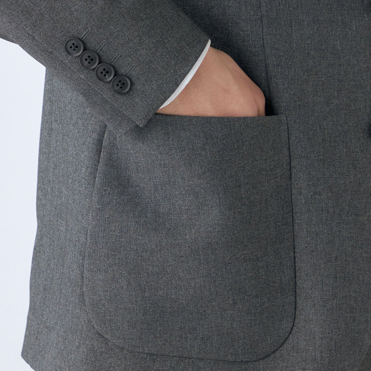 ハイスペックモーション 【HIGH SPEC MOTION】【春夏】ポリエステル2釦シングルジャケット/グレー グレー濃色