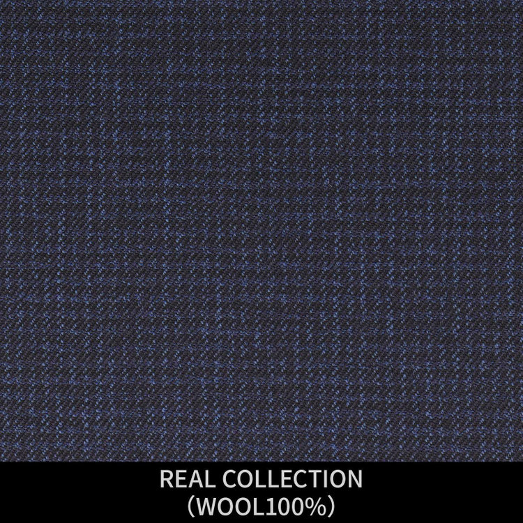 ジョンピアース 【パターンオーダー】【JOHN PEARSE WHITE 3釦】【秋冬】スーツ/REAL COLLECTION/ネイビー×チェック(WOOL100%) ネイビー系(紺)