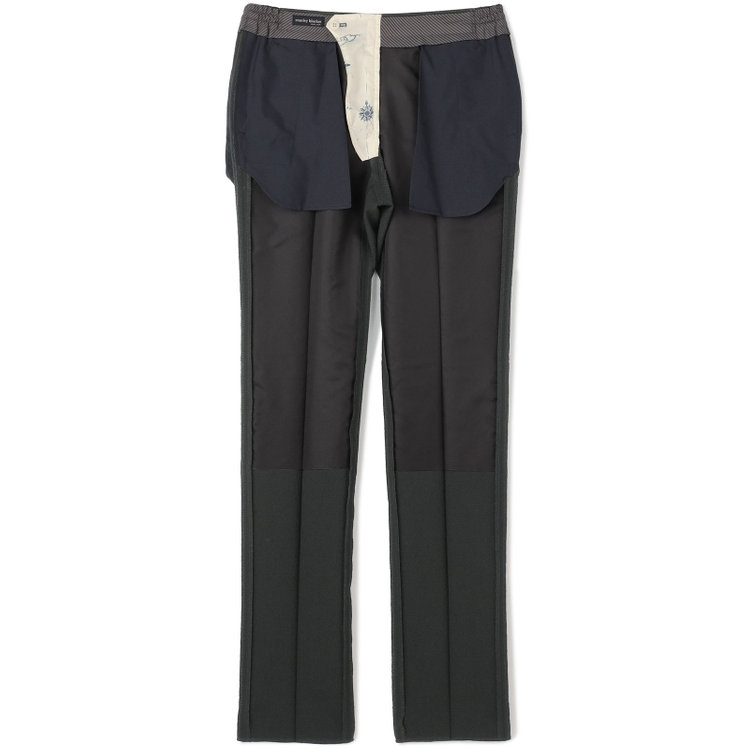 スタンリーブラッカ 【stanley blacker new york】【春夏】0タックパンツ/カーキ/ウエストシャーリング仕様/※裾上げ必要 緑濃色