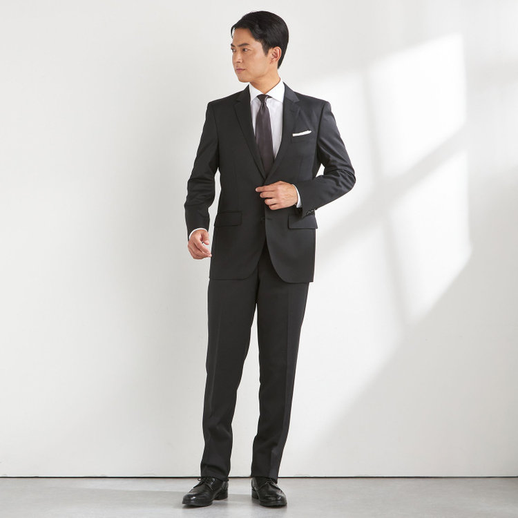 ソノタ（KONAKA用） 【就活】【V-SUIT】【年間】2釦シングルセットアップジャケット/ブラック×ソリッド/SHOWER CLEAN 黒
