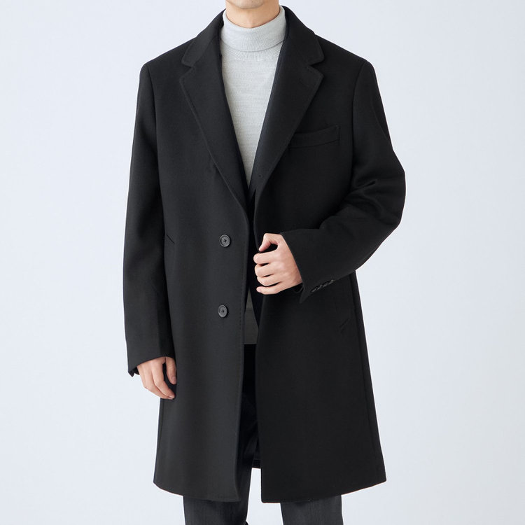 ソノタ（KONAKA用） 【THE 神 COAT】【Donato Vinci Italy UOMO】ウールチェスターコート/ブラック/NEW ZEALAND LIMITED WOOL 黒