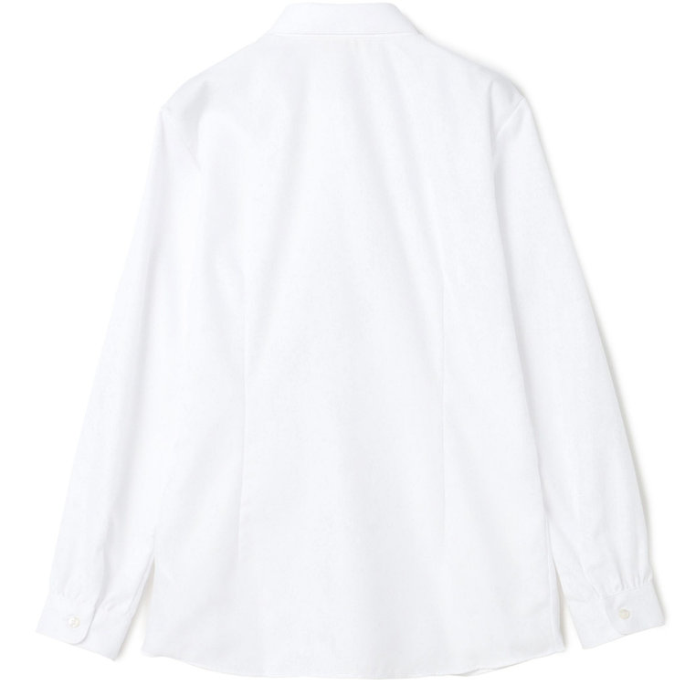 ナチュラル　ビューティー 【NATURAL BEAUTY】リボン取り外しブラウス/ホワイト×ドビー 白