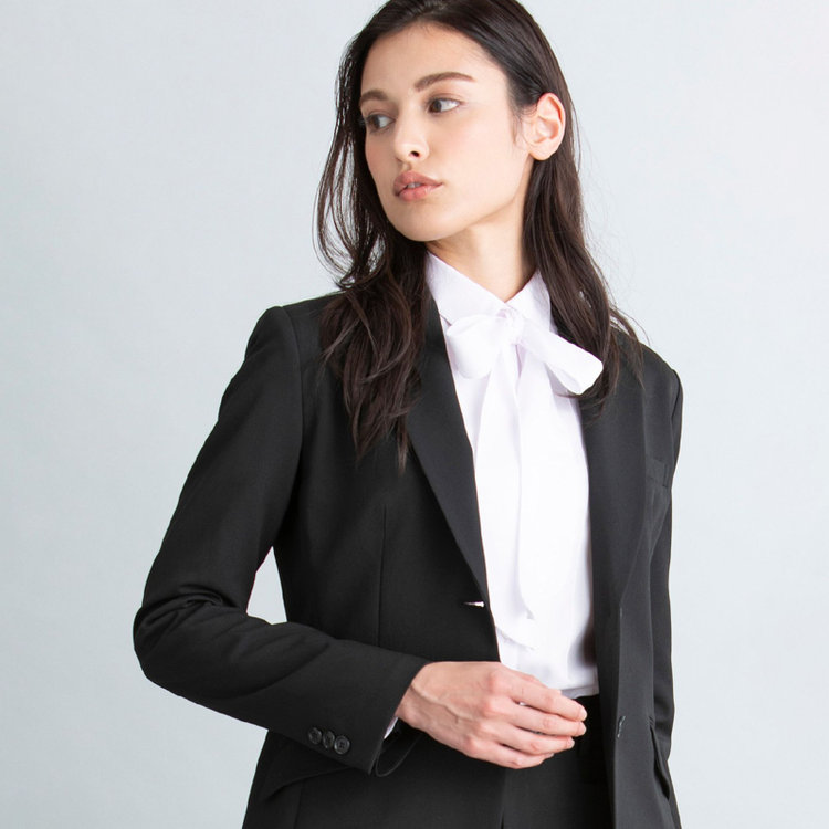 ナチュラル　ビューティー 【NATURAL BEAUTY】リボン取り外しブラウス/ホワイト×ドビー 白