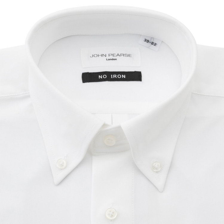 KONAKA　アウトレット 【WEB限定/OUTLET/汚れ・キズ等有】【JOHN PEARSE White】【形態安定】ボタンダウンドレスシャツ/ホワイト/ULTRA MOVE 白