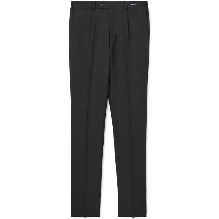 ＪＰコンフォート ネイビー 【JOHN PEARSE comfort navy】【秋冬】TUMUGITO 1タックパンツ セットアップ対応/ ブラック/ ウエストムーブ/ULTRA MOVE/ ウォッシャブル ※裾直し必要 黒