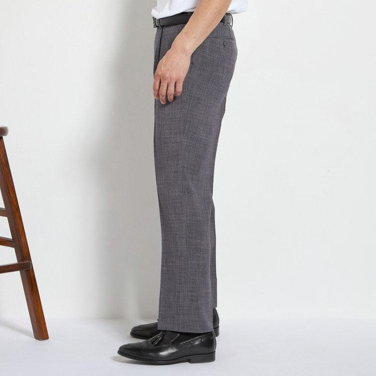 ジョンピアース 【冷感プリント！氷撃】【JOHN PEARSE White】【春夏】1タックパンツ/グレー/ULTRA MOVE/ウエストムーブ仕様/※裾上げ必要 グレー中間