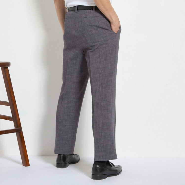 ジョンピアース 【冷感プリント！氷撃】【JOHN PEARSE White】【春夏】1タックパンツ/グレー/ULTRA MOVE/ウエストムーブ仕様/※裾上げ必要 グレー中間